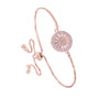 Amanda Blu Round Disk Pull Cord Bracelet - Rose Gold