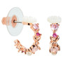 Amanda Blu Rose Gold Pink CZ Flower Hoop Earrings