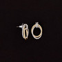 Julia Harper Two-Tone Gold and Silver Twisted Double Hoop Earrings