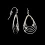 Julia Harper Silver Teardrop with Beads Drop Earrings