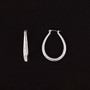 Julia Harper Silver Oval Hoop Earrings