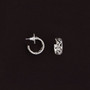 Julia Harper Silver Lace Hoop Huggie Earrings