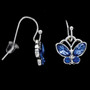 Julia Harper Blue Crystal Butterfly Drop Earrings