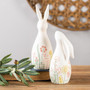 Floral Bunny Figurine