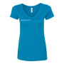 Brigham & Women's Hospital Women's V-Neck T-Shirt - Turquoise Blue - S