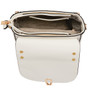 Vegan Leather Handbag With Zipper - White