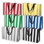 Striped Vinyl Tote Bags