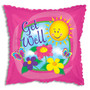 Get Well Sun and Flowers Mylar Balloon