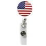Retractable Badge Reel Holder - American Flag