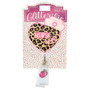 Glitterific Badge Reel - Leopard Nurse Heart