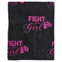 Pink Ribbon Plush Throw Blanket