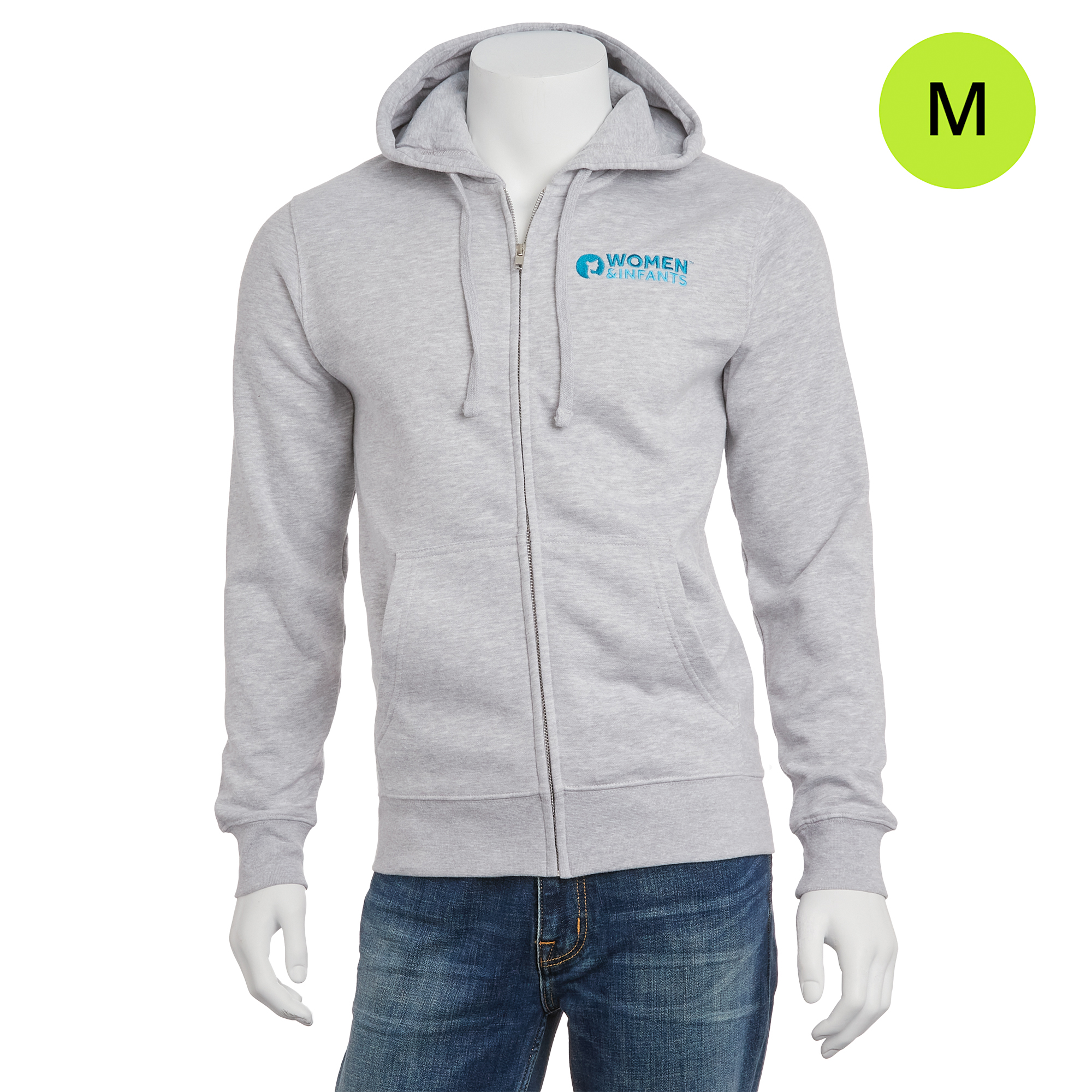 Women and Infants Hospital Logoed FullZip Fleece Hoodie Heather Gray