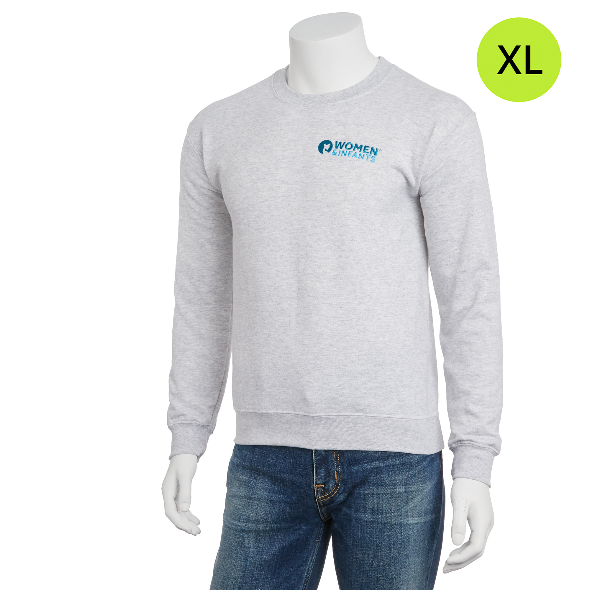 Women and Infants Hospital Logoed Crew Sweatshirt - Ash Gray