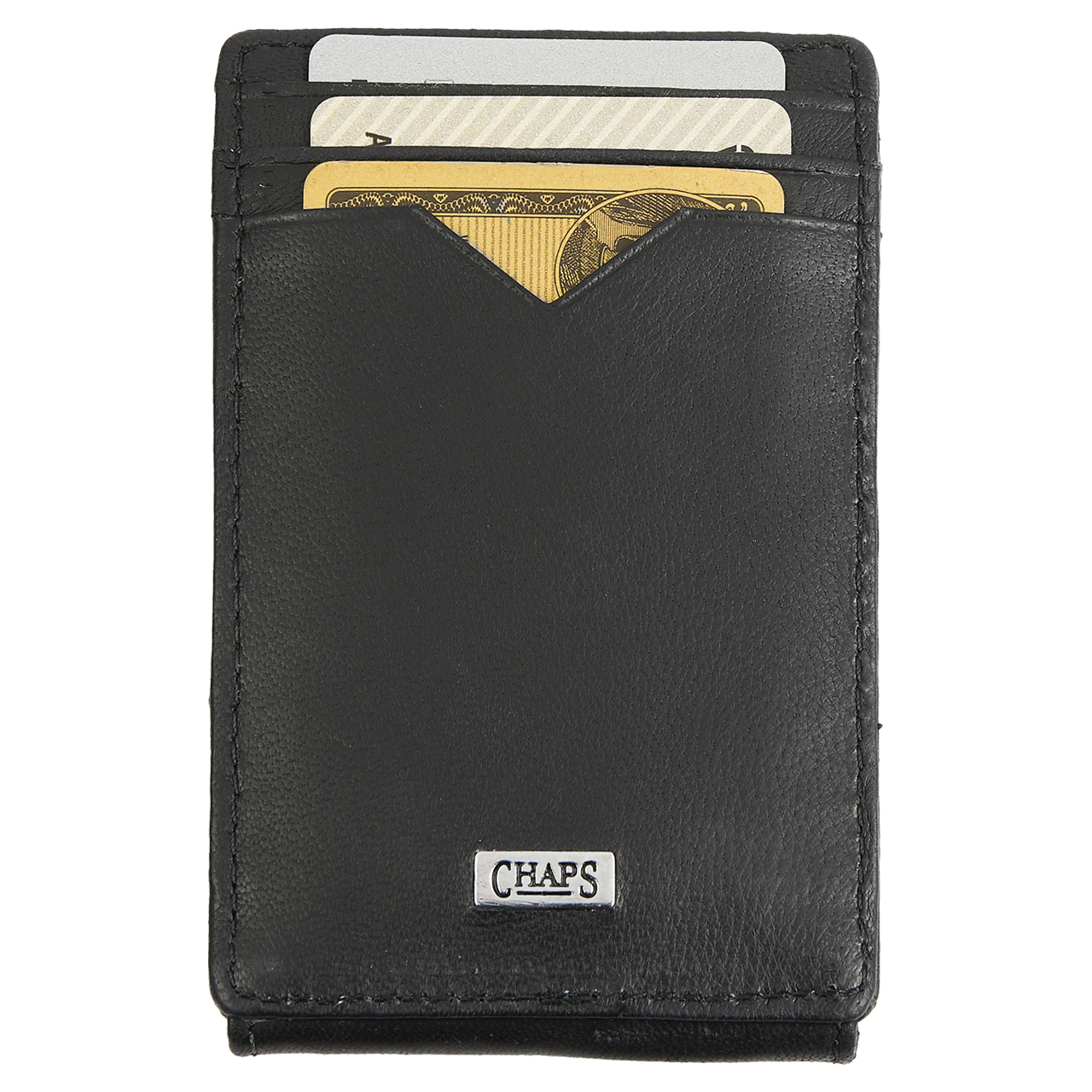 Chaps Leather RFID Signal Blocking Wallet with Money Clip | Cloverkey ...