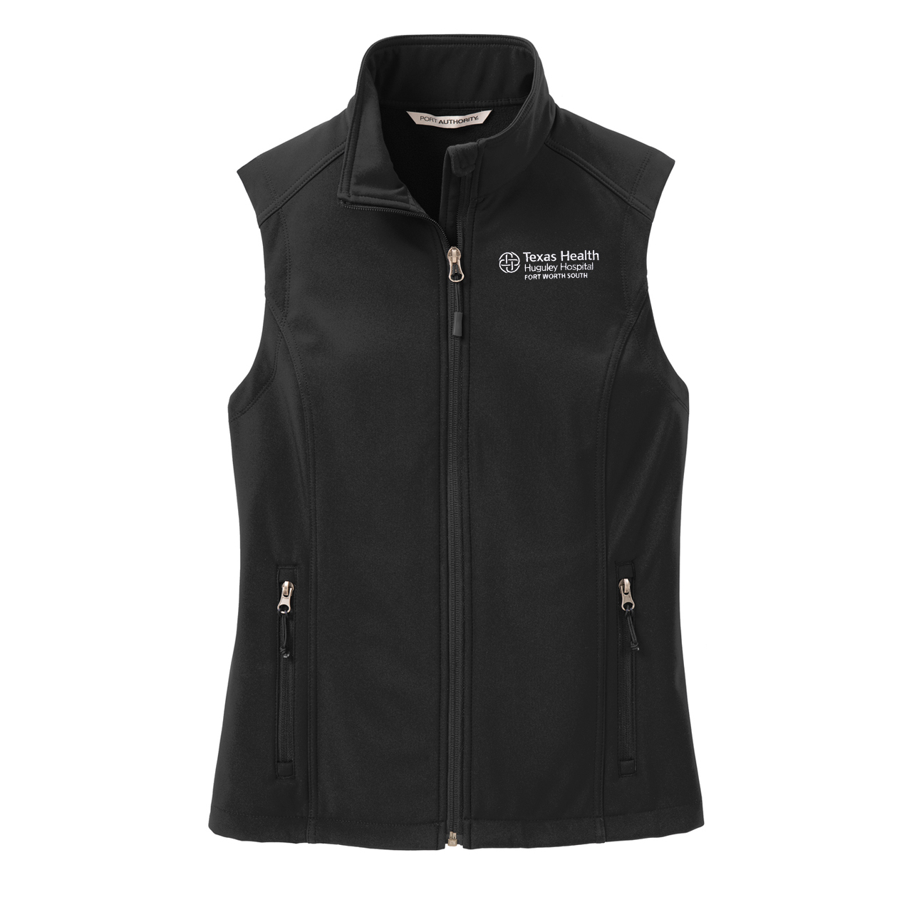 Texas Health Huguley Hospital Logoed Ladies Soft Shell Vest Black