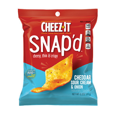 Cheez-It Snap'd Crackers - Cheddar Sour Cream & Onion - 2.2oz Bag