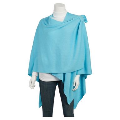 Turquoise Ruana with Shoulder Strap | Cloverkey Hospital Gift Shops