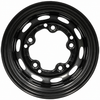 ACC-C10-6621-MB - STOCK 5X205MM 5 BOLT STEEL WHEEL - SEMI-GLOSS BLACK - 15X5-1/2 (3-3/4 INCH BACK SPACING) - BEETLE/GHIA/TYPE-3 (1 INCH WIDER THEN STOCK CHECK CLEARANCE BEFORE ORDERING) - SOLD EACH