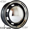 ACC-C10-6622-MB-KIT - SEMI-GLOSS BLACK 4X130MM 4 BOLT STEEL WHEEL PACKAGE - YOUR CHOICE OF WIDTHS - 15-INCH - COMES WITH 4 STAINLESS STEEL HUBCAPS AND TRIM RINGS - SET OF 4