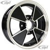 ACC-C10-6629 - BRM REPLICA BLACK 4 SPOKE WHEEL -  15 IN. x 5 IN. WIDE (4x130MM BOLT PATTERN) CENTER CAP AND MOUNTING HARDWARE IS SOLD SEPARATELY - (A20)