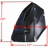 VWC-111-809-202-A - OE QUALITY - FRONT RIGHT WHEELHOUSE SECTION - 15 INCH TALL X 13 INCH LONG - BEETLE 50-67 - BLACK OR GALVANIZED COATING MAY VARY - SOLD EACH