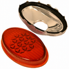 VWC-111-945-231-PR - 111945231 - PAIR OF TAIL LIGHT RED LENS WITH REFLECTOR - GLASS WITH SNOWFLAKE DESIGN - BEETLE 55-61 - SOLD PAIR