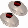 VWC-111-945-231-PR - 111945231 - PAIR OF TAIL LIGHT RED LENS WITH REFLECTOR - GLASS WITH SNOWFLAKE DESIGN - BEETLE 55-61 - SOLD PAIR