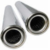 VWC-113-251-163-DSS2 - 113251163D - EXCELLENT QUALITY - STAINLESS STEEL TAIL PIPES - 10.5 INCH - 265MM LONG - BEETLE 56-74 - GHIA 56-74  - SOLD PAIR
