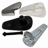 VWC-113-953-041-NCL - 113953041N - GOOD REPRODUCTION WITH METAL HOUSING - COMPLETE FRONT TURN SIGNAL ASSEMBLY WITH CLEAR LENS - LEFT - SEAL INCLUDED - BEETLE 70-79 - SOLD EACH