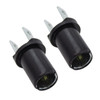 VWC-113-957-397-PR - PAIR OF PLASTIC DASH LIGHT BULB HOLDERS - 2-PRONG PUSH ON CONNECTOR - ALL MODELS - SOLD PAIR