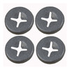 VWC-131-853-695-SET - 131853695 - SET OF 4 METAL CLIPS FOR SCRIPT - WITH 2MM PINS - CLIPS MAY BE ROUND OR SQUARE IN SHAPE - BEETLE 60-79 - GHIA 64-74 - TYPE-3 62-73 - BUS 52-67 - SOLD SET OF 4 CLIPS