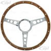 ACC-C15-3330 - MWS 15 INCH CLASSIC WOOD-RIMMED STEERING WHEEL - DISHED WITH HOLES (SUITABLE FOR ALL MODELS) - SOLD EACH