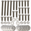 VWC-211-798-108 - POLISHED STAINLESS STEEL - FRONT & REAR COMPLETE BUMPER SET WITH GUARDS & OVERRIDER BOWS - REAR BUMPER WITH SLASH CUT ENDS - ASSEMBLY REQUIRED (MOUNTING HARDWARE NOT INCLUDED) - BUS 58-65 - SOLD SET