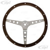 ACC-C15-9670-KIT - GTV STYLE WALNUT WOOD STEERING WHEEL KIT - 15  INCH DIAMETER - 4-1/4 INCH DISH - 3 STAINLESS STEEL SLOTTED SPOKES (STANDARD BUTTON AND HUB ADAPTER INCLUDED) - SOLD KIT