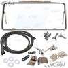 ACC-C20-1014 - COMPLETE REAR SAFARI WINDOW KIT - SMALL POLISHED STAINLESS STEEL FRAME WITH SEALS - LATCHES AND MOUNTING HARDWARE (PLEASE SEE SPECIAL NOTES BEFORE PURCHASING) - STANDARD BUS 55-63 - SOLD COMPLETE KIT