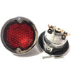 VWC-211-945-237-BGPR - 211945237B - S96784 - GERMAN QUALITY FROM C&C U.K. - PAIR OF COMPLETE TAIL LIGHT ASSEMBLIES WITH HELLA LOGO GLASS RED LENSES AND HOUSINGS / CHROME RING / GASKET / SCREWS - LEFT AND RIGHT - BUS 58-61 - SOLD PAIR