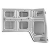 VWC-214-831-051-D - 214831051D - SILVER WELD-THROUGH HIGH QUALITY SHEET METAL - LEFT FRONT DOOR WITH HINGES - BUS - 64-67 - SOLD EACH