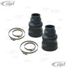 C24-111-501-151-PRKT - 111501151 EXCELLENT QUALITY FROM GERMANY - PAIR OF SWING AXLE BOOTS WITH CLAMPS - NON SPLIT STYLE - ALL BEETLE/GHIA/TYPE-3/BUS WITH SWING AXLE - SOLD PAIR