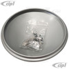 C10-1175 - 111-601-151 - 111601151 - CIP1 EXCLUSIVE - SILVER PAINTED STAINLESS STEEL MOON HUB CAP WITH CLIPS AND RIVETS FOR 3-FIFTY-6 ALLOY WHEEL - ALSO FITS ALL ORIGINAL STYLE 5 BOLT STEEL WHEELS - HUBCAP ONLY - SOLD EACH