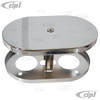 C26-129-602 - CHROME OVAL AIR CLEANER HOUSING - TOP AND BOTTOM CHROME PLATES (USES 3.5 TALL CLEANER ELEMENT - SEE C26-129-502USA) - FITS EMPI HPMX / WEBER 40-44-48MM IDF & DELLORTO DRLA - SOLD EACH