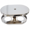 C26-129-602 - CHROME OVAL AIR CLEANER HOUSING - TOP AND BOTTOM CHROME PLATES (USES 3.5 TALL CLEANER ELEMENT - SEE C26-129-502USA) - FITS EMPI HPMX / WEBER 40-44-48MM IDF & DELLORTO DRLA - SOLD EACH