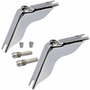 VWC-151-837-627-APR - 151837627A - EXCELLENT GERMAN QUALITY - CHROME GUIDE SUPPORTS - TOP VENT WINDOW PIVOTS WITH ADJUSTING SCREW - BEETLE CONVERTIBLE 64-72 - SOLD PAIR