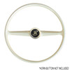 C38-I-245AB - IN-217AB - 211-415-651 - 211415651 - FLAT-4 - STOCK REPLACEMENT STEERING WHEEL - IVORY COLOR - 17 INCH DIAMETER - (HORN BUTTON NOT INCLUDED) - BUS 55-67- SOLD EACH