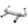 C13-3421 - EMPI - DELUXE STAINLESS STEEL EUROSPORT 2-TIP EXHAUST - GASKETS HARDWARE AND FLEX HOSE INCLUDED  - WILL FIT WITH STOCK HEATER BOXES OR J-TUBES - FITS 13-1600CC ENGINES - BEETLE 66-74 - GHIA 66-74 - SOLD EACH