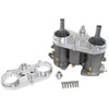 JC-4328-0 - JAYCEE 48 IDA STYLE CARBURETOR BILLET TOP (TOP ONLY WITH FITTING AND HARDWARE) - SILVER - SOLD EACH