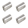 VWC-111-018-155-SET - CHROME PLASTIC RAIN GUTTER EDGE TRIM END PIECES - 4 PIECES - FIT 111-018-151 TRIM -  UNIVERSAL FITS ALL MODELS - SOLD SET OF 4 PIECES