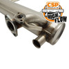 C31-251-001-050HFV - CSP GERMAN MADE - COMPLETE STAINLESS STEEL HI-FLOW STOCK STYLE MUFFLER KIT - INCLUDES HIGH-FLOW CSP STAINLESS STEEL TAILPIPES AND HARDWARE - 13-1600CC or LARGER ENGINE - BEETLE 66-73 - GHIA 66-73 - SOLD EACH