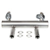 C23-35171S-42WB - SEBRING STYLE STAINLESS STEEL SPORTS EXHAUST WITH 42MM OVERSIZE TUBING - WITH HEAT JUNCTION BOXES - 13-1600CC ENGINE - FOR USE WITH FLANGED HEATER BOXES - EXTRA FLANGES INCLUDED - BEETLE 66-79 - GHIA 66-74 - SOLD EACH