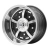 C13-2321 - C32-SPR52-B - 00-9689-0 - EMPI - 5 BOLT X 205MM SPRINT STAR ALUMINUM WHEEL - BLACK WITH POLISHED SPOKES - 8 INCH WIDE X 15 INCH DIA. - 3-3/4 INCH BACKSPACE - SOLD EACH