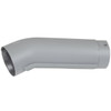 P-022-256-121 - 022256121 - HOT AIR TUBE - CONNECTOR ELBOW FOR HEAT EXCHANGER TO HEATER CONTROL FLAP - STEEL PAINTED GREY - PORSCHE 914 70-76 - SOLD EACH
